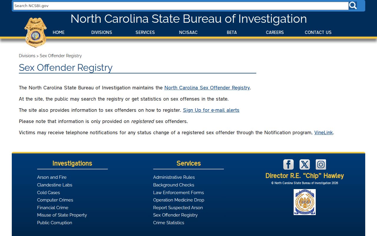 Huntersville neighbors SBI registry information