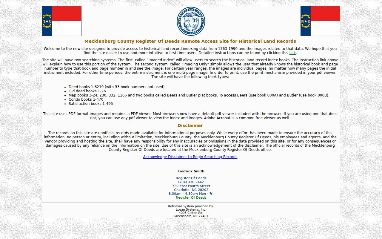 Huntersville previous residents historical deed index search