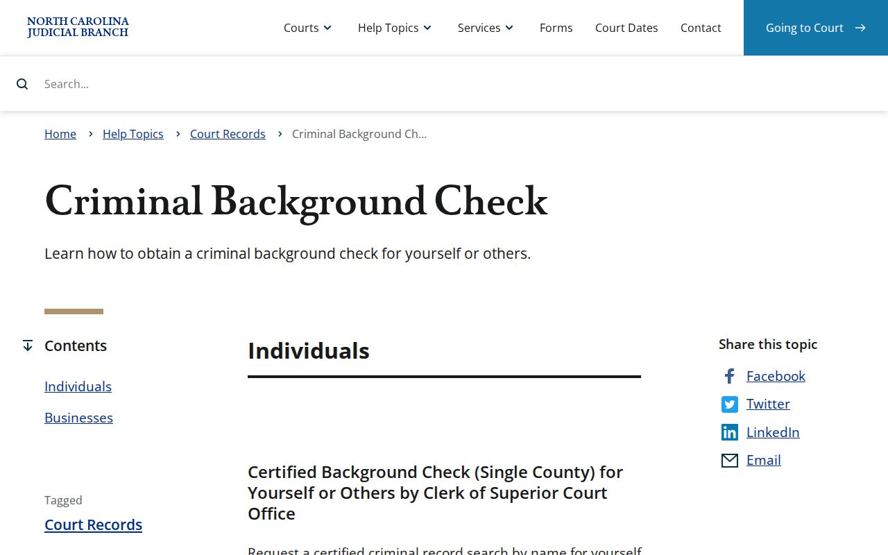 Huntersville resident lookup criminal history check instructions