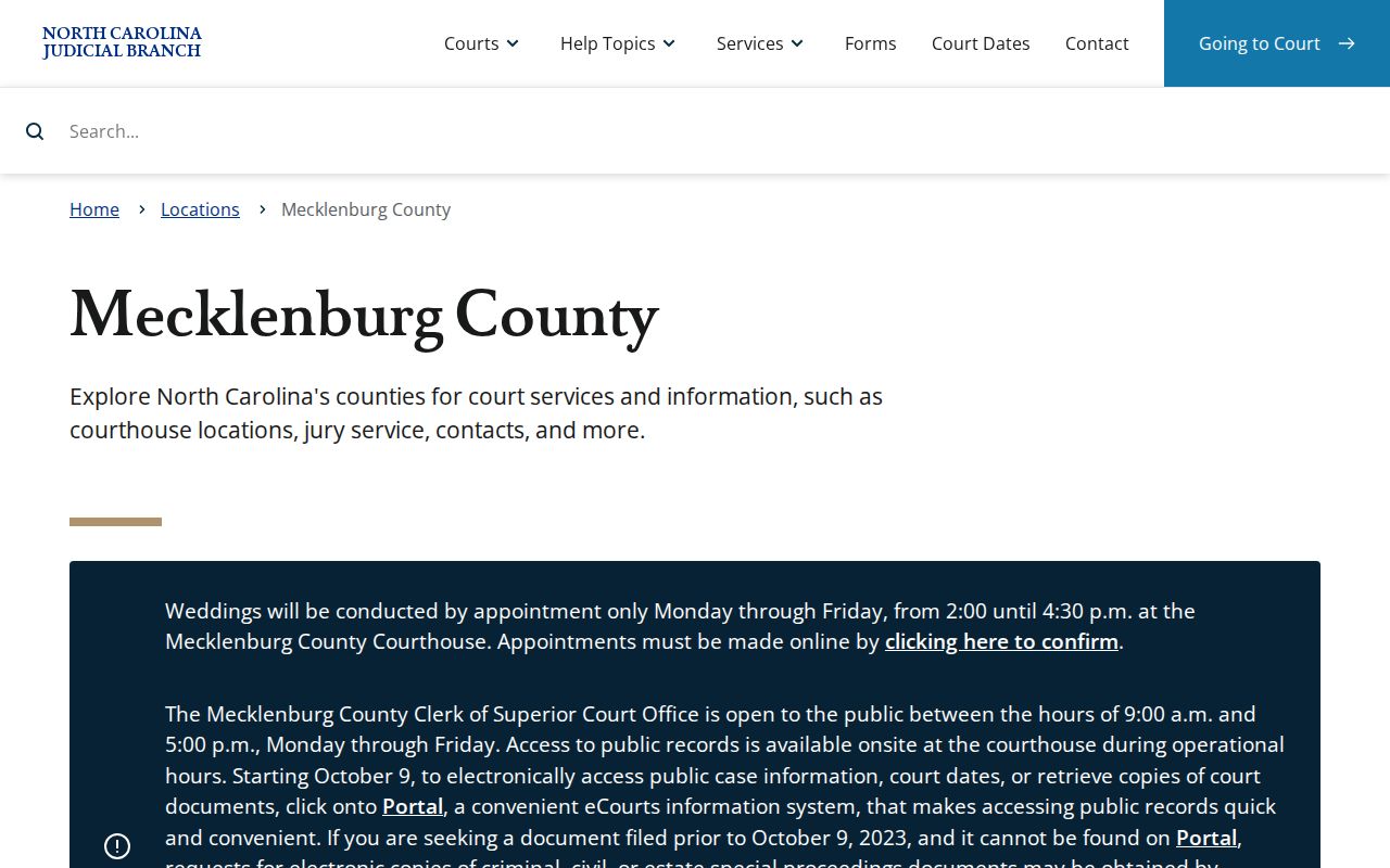 Huntersville resident lookup Mecklenburg County courts access