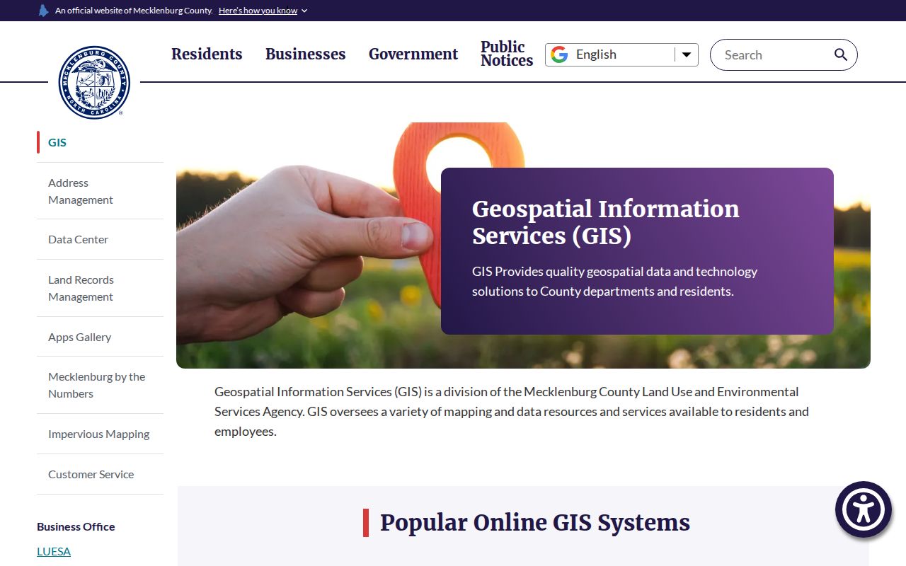 Huntersville street directory Mecklenburg County GIS parcel research